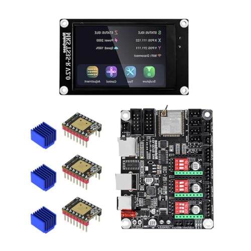 Ruarby DLC32 32Bit GRBL Offline Controller Mit TS35-LCD Bildschirm TMC2209 Motortreiber Kühlkörper Für Graveur Steuerplatine DLC32 V2.1 32Bit Controllerplatine ESP32 WEOOM 32U Modul DLC32 von Ruarby