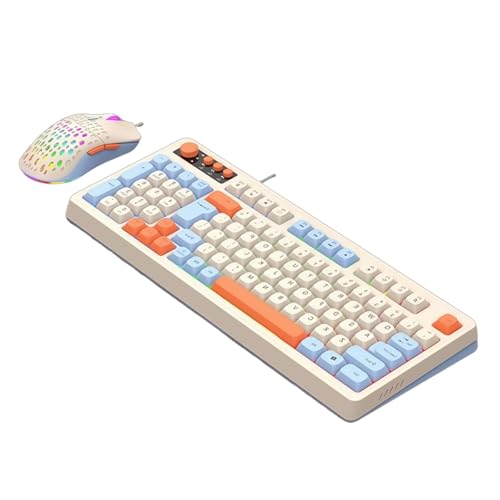 Ruarby Ergonomische Tastatur mit ARGB-Hintergrundbeleuchtung, 98 Tasten, USB-Linie, kompatibel für mehrere Systeme, komfortable Tastenkappe Ruarby Ergonomische Tastatur mit ARGB-Hintergrundbeleuchtung, 98 Tasten, USB-Linie, kompatibel für mehrere Systeme, komfortable Tastenkappe von Ruarby