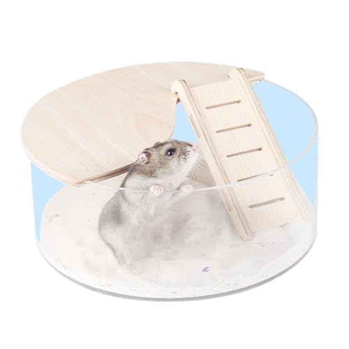 Ruarby Hamster-Sand-Badebehälter, kleine Haustiere, Sandbad, Dusche, Eichhörnchen, transparenter Sandbadkasten, Rennmäuse, Lebensraum, Dekoration, Haustierbedarf von Ruarby