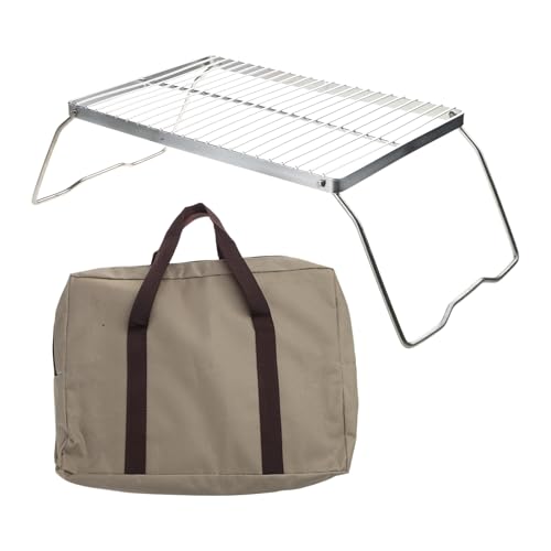 Ruarby Klappbarer Grilltisch Edelstahl Grilltisch mit Beinen Campingtische Faltbare Campingausrüstung Herd Rack Halter Herd Regale Ruarby Klappbarer Grilltisch Edelstahl Grilltisch mit Beinen Campingtische Faltbare Campingausrüstung Herd Rack Halter Herd Regale von Ruarby