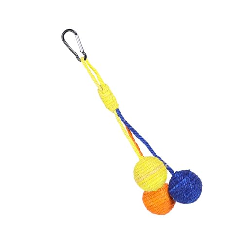 Ruarby Sisalkugel, buntes Spielzeug mit Sound für Kätzchen, Backenzahnwerkzeug, Indoor-Kätzchen, Sisalseil-Kugel zum Kratzen, Seil, Katzen von Ruarby