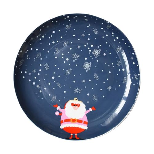 Ruarby Weihnachten Porzellan Teller Essen Gericht Cartoon Handgemalt Steak Dinner Plate Western Dinner Plate Geschirr Neujahr Geschenk Weihnachten Obst Teller von Ruarby