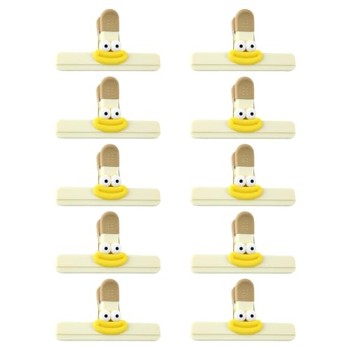 Set mit 10 weichen Silikongriff-Taschenclips für Snacks, praktische Chipbeutel-Versiegelungen, Lebensmittelaufbewahrung, Zubehör, tragbare Verschlussclips Set mit 10 weichen Silikongriff-Taschenclips für Snacks, praktische Chipbeutel-Versiegelungen, Lebensmittelaufbewahrung, Zubehör, tragbare Verschlussclips von Ruarby
