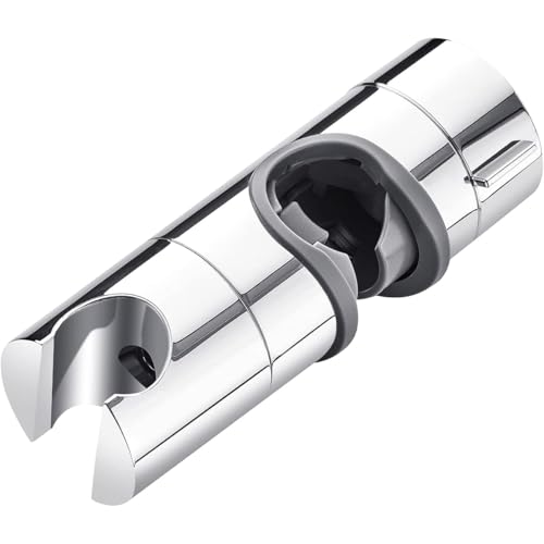 Ruayia Universal Verstellbar Duschkopfhalterung, Handbrause Halterung, Verchromt Handbrause Halterung, Brausehalter für Slide, für Duschstangen mit Außendurchmesser von 18-25 mm - Silber Ruayia Universal Verstellbar Duschkopfhalterung, Handbrause Halterung, Verchromt Handbrause Halterung, Brausehalter für Slide, für Duschstangen mit Außendurchmesser von 18-25 mm - Silber von Ruayia