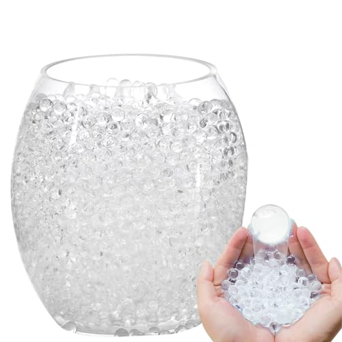 Ruayia Wasserperlen [50,000 PCS] Bunte Perlen, Dekorativ, Ungiftig Biologisch Farbenfroh, Gelperlen für Blumen und Pflanzen,Gel-Kugeln Abbaubar - Transparent von Ruayia