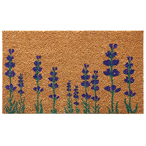 rubber-cal"Violett English Lavendel" Blume Fußmatte, 45,7 x 76,2 cm von Rubber-Cal