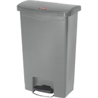 Tret-Abfallbehälter Rubbermaid Slim Jim® mit Pedal an der Breitseite, Kunststoff, 68 l, grau von Rubbermaid®