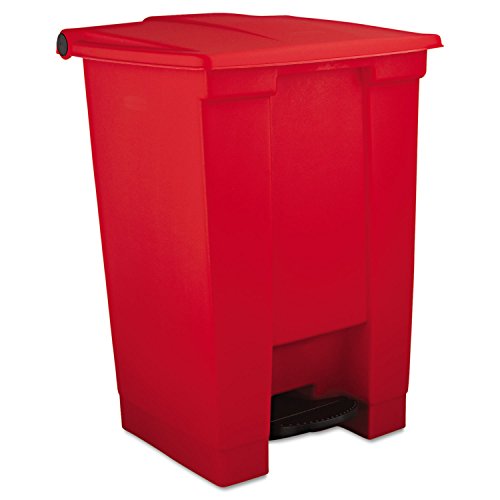 Rubbermaid Commercial Products 12 gal HDPE Step On Trash Can - Red von Rubbermaid Commercial Products