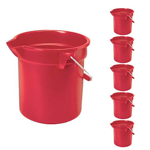 Rubbermaid Commercial 14 Qt Brute Heavy-Duty, Corrosive-Resistant, Round Bucket, Red (6-Pack) von Rubbermaid Commercial Products