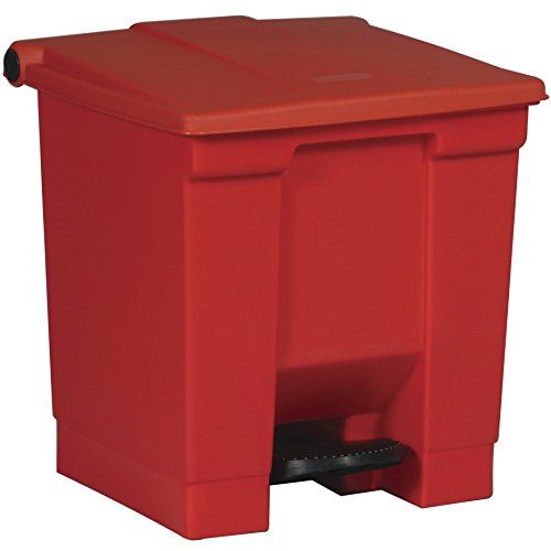 Rubbermaid Commercial Products 16 1/4x15 3/4x17 1/8 inch 8gal Step On Container - Red von Rubbermaid Commercial Products