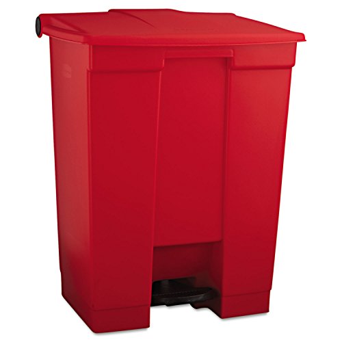 Rubbermaid Commercial Products Legacy® Tretmülleimer aus Kunststoff | Treteimer/Tretabfallbehälter | 68 l | für Arztpraxen/Krankenhäuser/Gesundheitseinrichtungen | Rot | FG614500RED von Rubbermaid Commercial