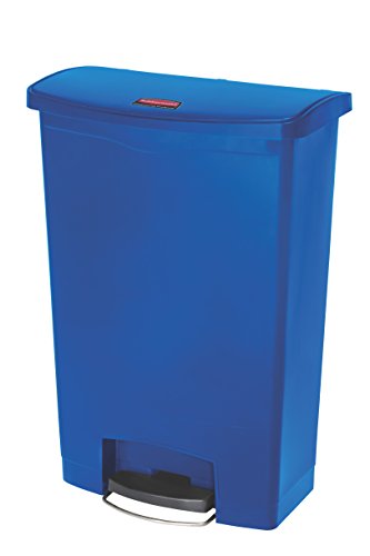 Rubbermaid Commercial Products 1883597 90L/24G FS Slim Jim Step On Kunststoff-Tretabfalleimer Blau Tretabfallbehälter, Plastik, 57 x 35.5 x 83 cm von Rubbermaid Commercial Products