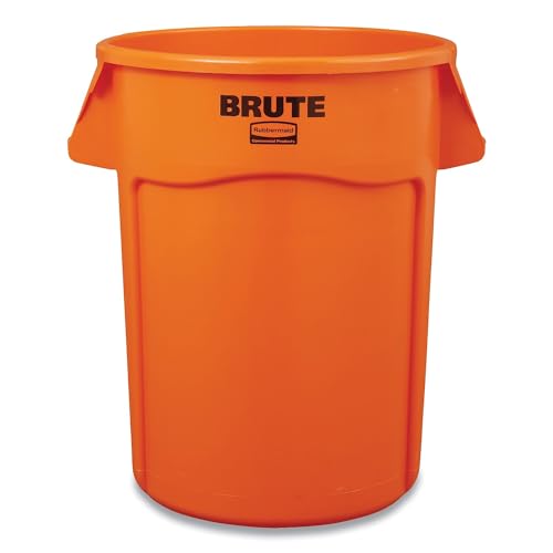 Rubbermaid Commercial Products 2119308 Brute Behälter, rund, 121 l, hohe Sichtbarkeit, Orange von Rubbermaid Commerial Products