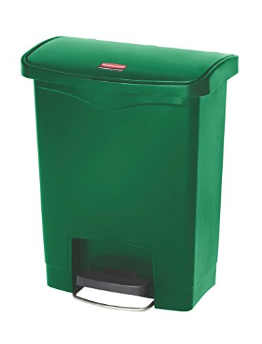Rubbermaid Commercial Products Commercial 1883582 Slim Jim Step-On Wastebasket, Resin, Front Step, 30 L - Green von Rubbermaid Commercial Products