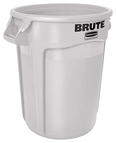 Rubbermaid Commercial Products FG263200WHT-001 Brute Container with Venting Channels, 121.1 L, White von Rubbermaid Commercial Products