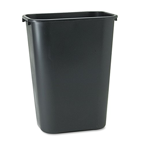 Rubbermaid Commercial Products FG295700BLA Kunststoff Abfalltonne, weichgeformt, rechteckig, 38,8 L, Schwarz von Rubbermaid Commercial Products