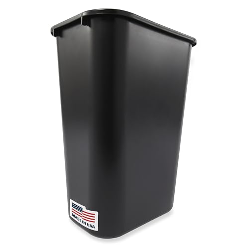 Rubbermaid Commercial Products FG295700BLA Kunststoff Abfalltonne, weichgeformt, rechteckig, 38,8 L, Schwarz von Rubbermaid Commercial Products