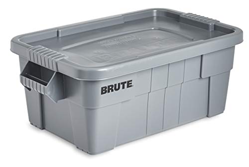 Rubbermaid Commercial Products FG9S3000GRAY BRUTE Transportbehälter mit Deckel, 53 L, Grau von Rubbermaid Commercial Products