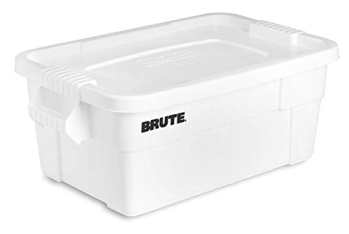 Rubbermaid Commercial Products FG9S3000WHT BRUTE Transportbehälter mit Deckel, 53 L, Weiß von Rubbermaid Commercial Products