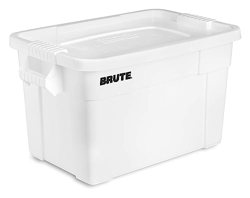 Rubbermaid Commercial Products FG9S3100WHT BRUTE Transportbehälter mit Deckel, 75,5 L, Weiß von Rubbermaid Commercial Products