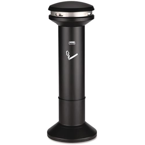 Rubbermaid Commercial Products FG9W3400BLA Infinity Abfallbehälter für Zigaretten mit hohem Fassungsvermögen, 25,4 L, Durchmesser 400 mm x H1010 mm von Rubbermaid Commercial Products