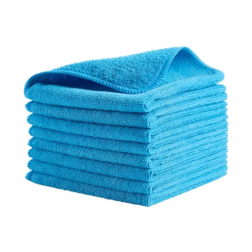 Rubbermaid Commercial Products HYGEN™ r-40 Recycling-Mikrofasertücher, 30 x 30 cm, 24er Pack | Nass- und Trockenreinigung für Haushalt, Geräte, Autos, gewerbliche Räume, Glas | Blau | 1820579 von Rubbermaid Commercial Products