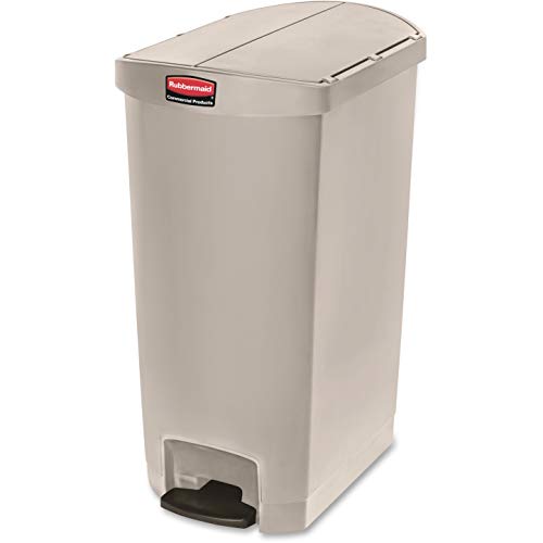 Rubbermaid Commercial Products Slim Jim 1883551 68 Litre End Step Step-On Resin Wastebasket - Beige von Rubbermaid Commercial Products