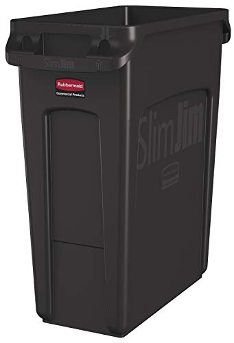 Rubbermaid Commercial Products 1956181 Vented Slim Jim-Abfalltonne, Kunststoff, 60 L, Braun von Rubbermaid Commercial Products