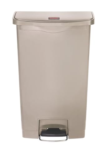 Rubbermaid Commercial Products Slim Jim 1883460 68 Litre Front Step Step-On Resin Wastebasket - Beige von Rubbermaid Commercial Products