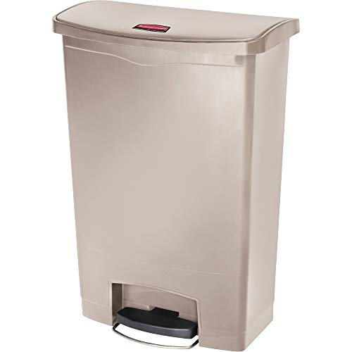 Rubbermaid Commercial Products Slim Jim 1883552 90 Litre Front Step Step-On Resin Wastebasket - Beige von Rubbermaid Commercial Products