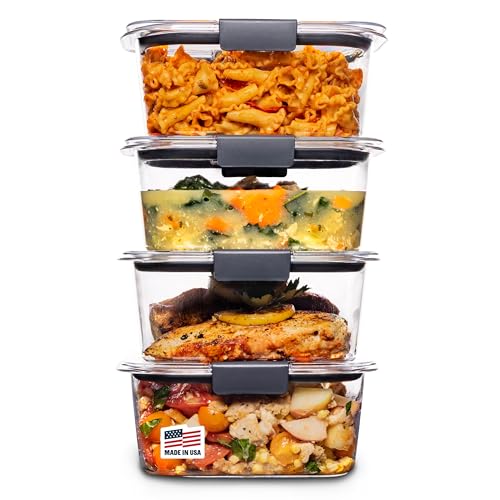 Rubbermaid 2108398 Auslaufsicheres Frischhaltedosen-Set | Kunststoffbehälter mit Deckel, 300 ml | mikrowellen- und spülmaschinenfest von Rubbermaid
