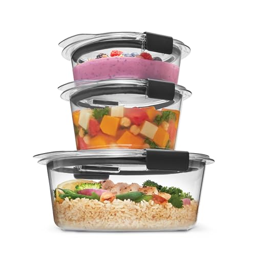 Rubbermaid Brilliance® Runde auslaufsichere Frischhaltedosen, 6-teiliges Set von Rubbermaid