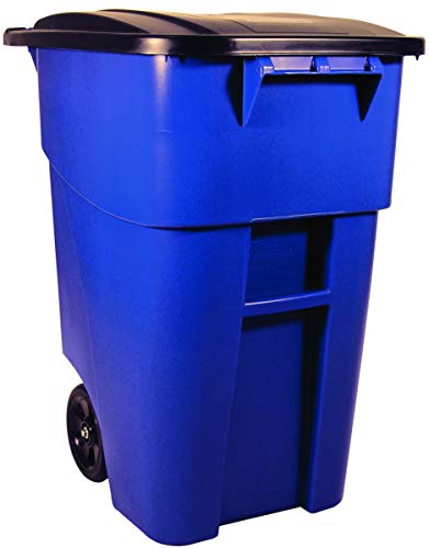 Rubbermaid Commercial Products 50gal BRUTE HDPE Rectangular Rollout Trash Can with Lid - Blue Rubbermaid Commercial Products 50gal BRUTE HDPE Rectangular Rollout Trash Can with Lid - Blue von Rubbermaid Commercial Products