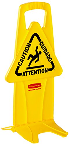 Rubbermaid Commercial Products 'Caution' Stable Safety Sign - Yellow von Rubbermaid
