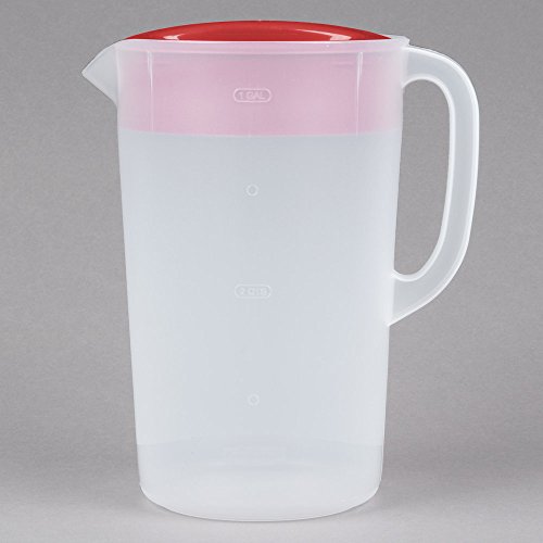 Rubbermaid FBA_3063R1WHT Krug mit rotem Deckel, 3,5 l von Rubbermaid