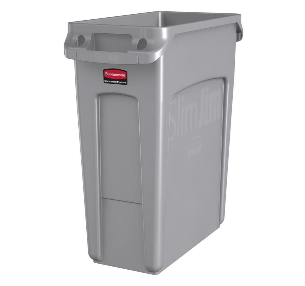 Rubbermaid Mülleimer Mülleimer Slim Jim 60 L Grau von Rubbermaid