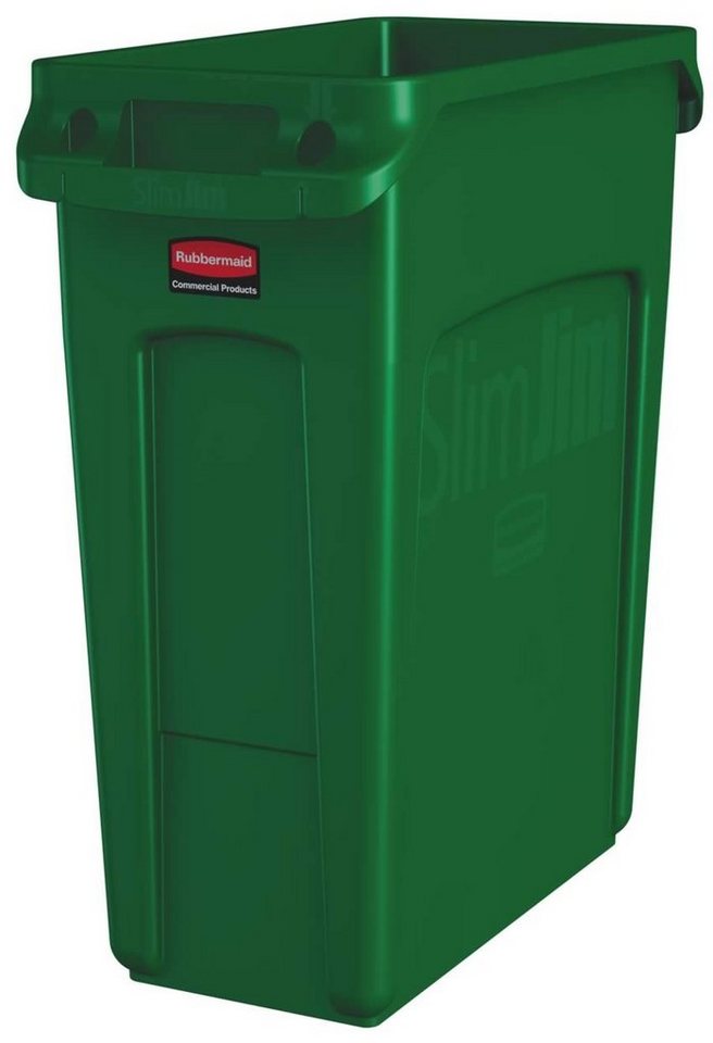 Rubbermaid Mülltrennsystem Rubbermaid Slim Jim® mit Belüftungskanälen, 60 l, grün von Rubbermaid