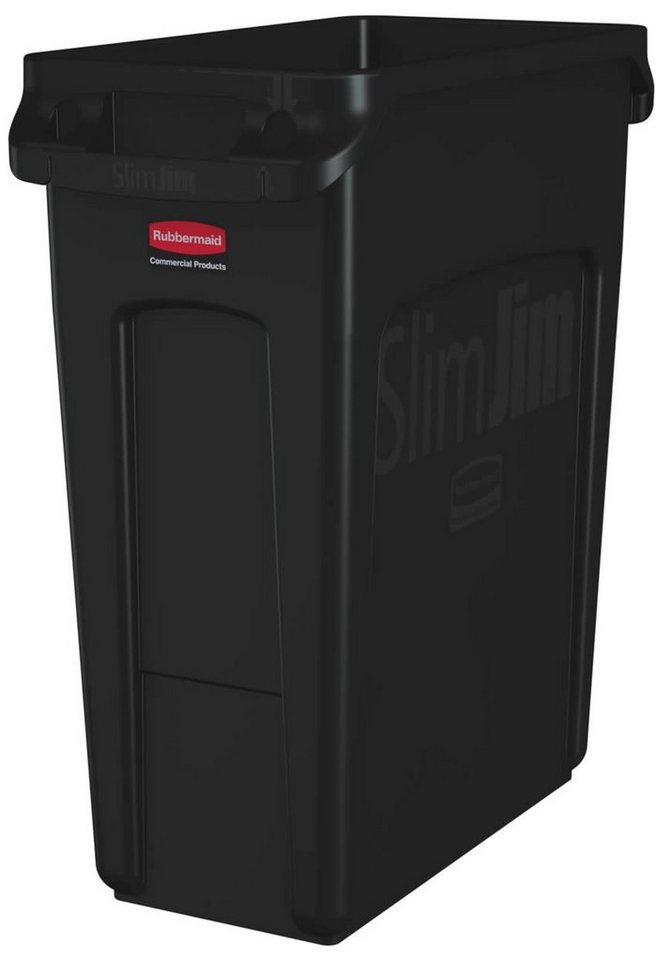 Rubbermaid Mülltrennsystem Rubbermaid Slim Jim® mit Belüftungskanälen, 61 l, schwarz von Rubbermaid