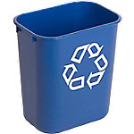 Rubbermaid Papierkorb Polyethylen 12,9 L 21 (B) x 29 (T) x 30,8 (H) cm Blau von Rubbermaid