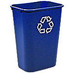 Rubbermaid Papierkorb Polyethylen 39 L 27,9 (B) x 38,7 (T) x 50,5 (H) cm Blau von Rubbermaid