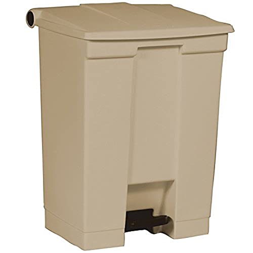 Rubbermaid Step-On 6145 68.1l Rectangular High-Density Polyethylene (HDPE) beige Trash Can – Trash Mülleimer (68.1 L, Rectangular, High-Density Polyethylene (HDPE), Beige, Pedal, FM, UV, OSHA) von Rubbermaid