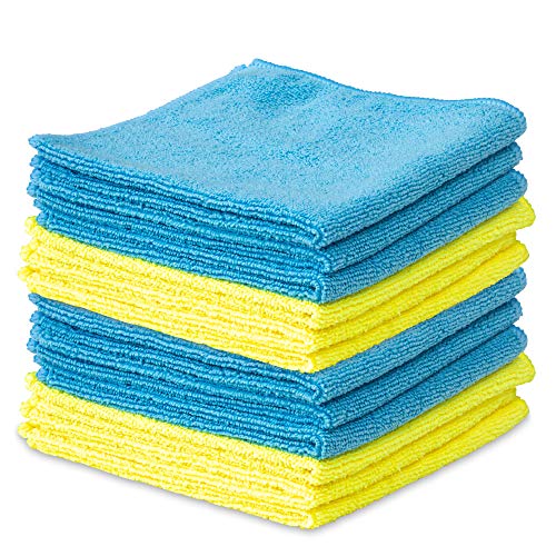 Rubberneck Mikrofaser Reinigungstücher 12 Stück, Putztücher Fenster Tücher Mikrofasertücher Geschirrtücher Multipack, 32 x 32cm von Rubberneck