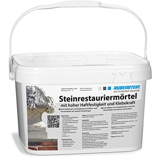 Steinrestauriermörtel/Reparaturmörtel/Mörtel für Sandstein 10 kg im Eimer (creme) von Ruberstein