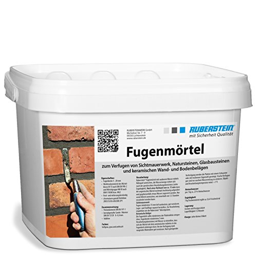 Ruberstein® Fugenmörtel grau im 5 kg Eimer von Ruberstein