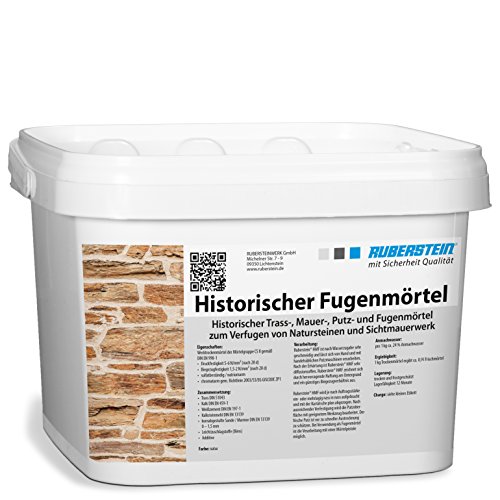 Ruberstein® Historischer Fugenmörtel natur im 5 kg Eimer von Ruberstein