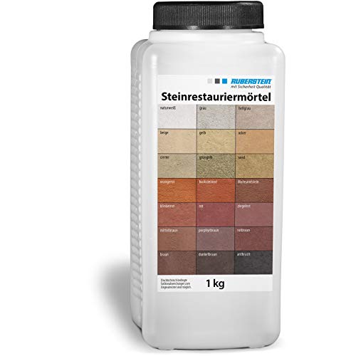 Ruberstein® Steinrestauriermörtel/Reparatur mörtel/Sandstein 1 kg (mittelbraun) von Ruberstein