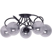 Schwarzer Schlafzimmer-Kronleuchter, Glasschirme Kaja RUBI Schwarzer Schlafzimmer-Kronleuchter, Glasschirme Kaja RUBI von Rubi