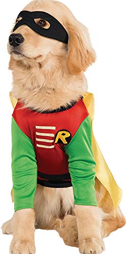 Official Rubie's DC Comic Robin Teen Titans Kostüm für Hunde, Superhelden-Geschenk, Größe XL von Rubie's