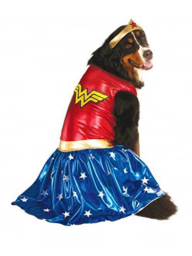 Offizielles Rubie's DC Comic Wonder Woman Kostüm für Hunde, Superhelden-Geschenk, große Hundegröße XXL von Rubie's