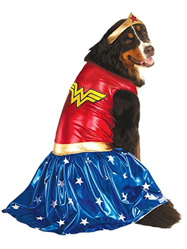 Offizielles Rubie's DC Comic Wonder Woman Kostüm für Hunde, Superhelden-Geschenk, große Hundegröße XXL von Rubie's